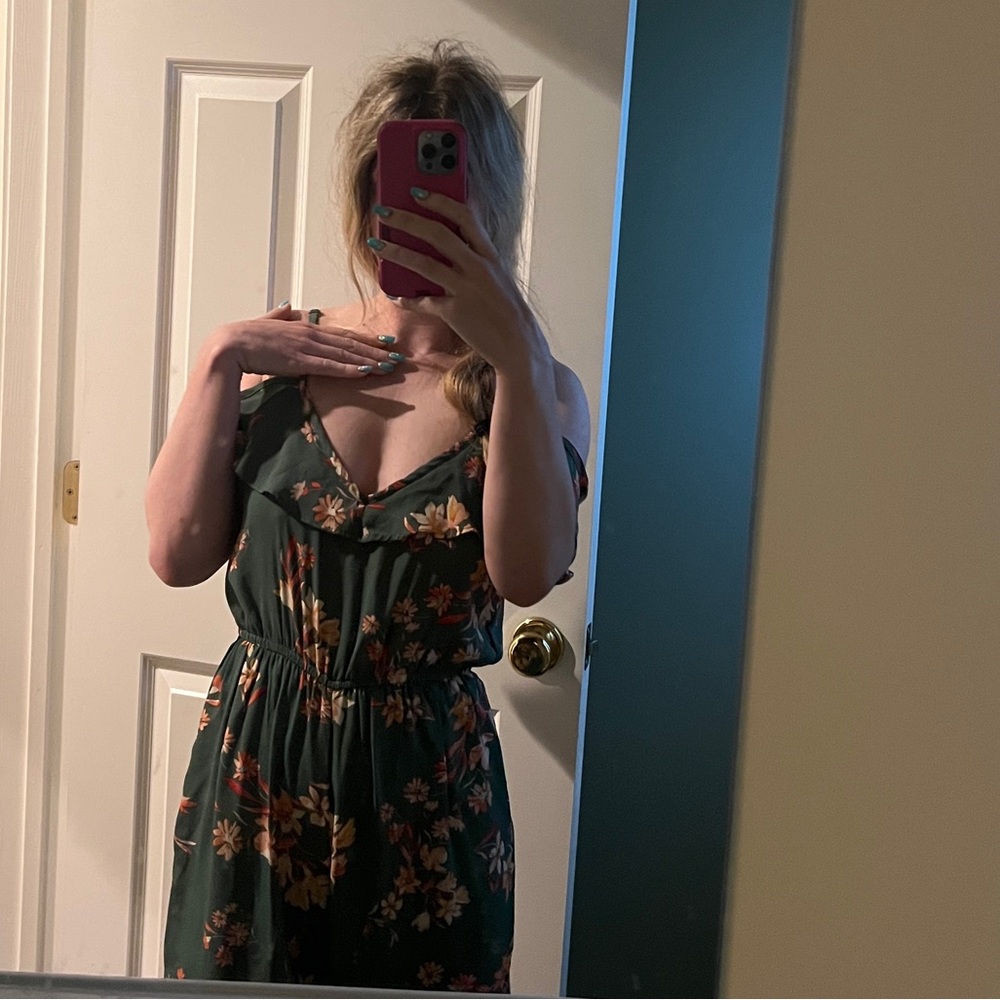 Floral Green Jumpsuit